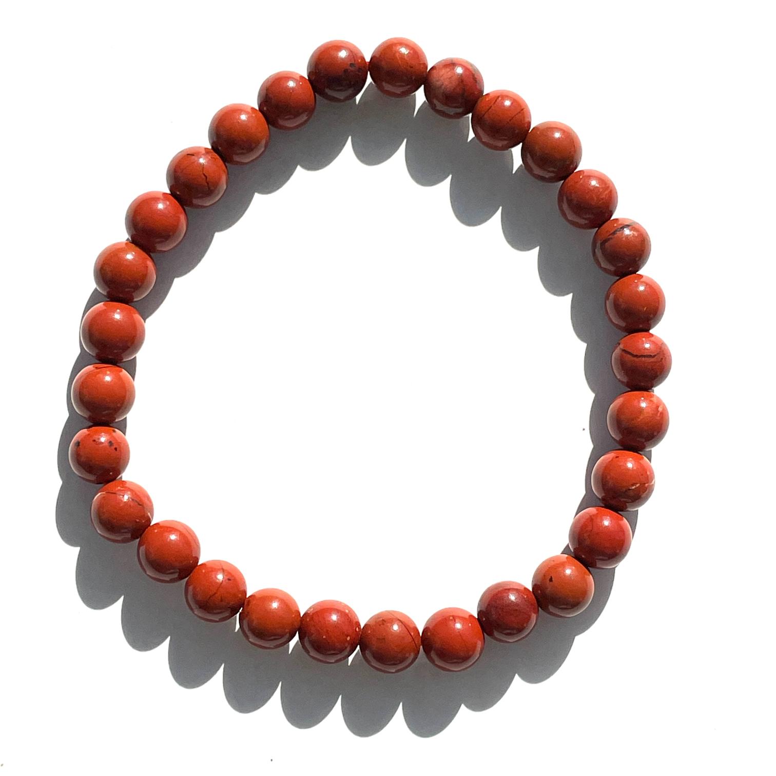 Red Jasper Beads Bracelet 6mm Red Jasper Beads Bracelet 6mm